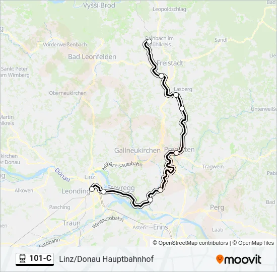 101-C Train Line Map