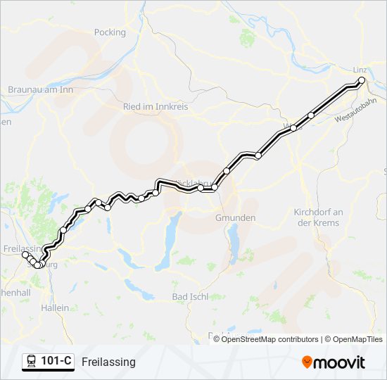 101-C train Line Map