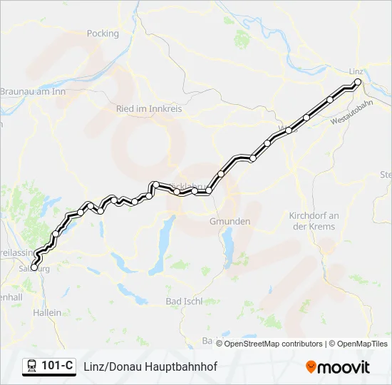 101-C Train Line Map