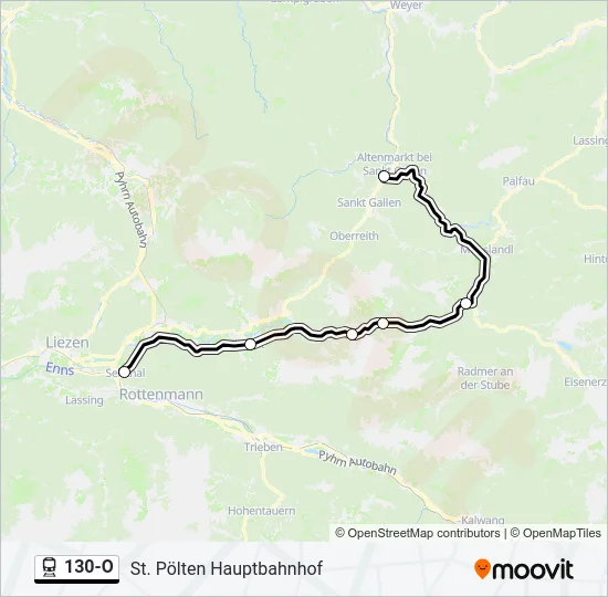 130-O Train Line Map
