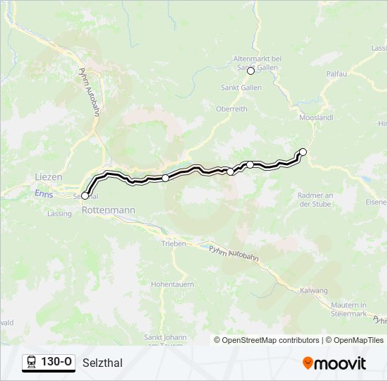 130-O train Line Map