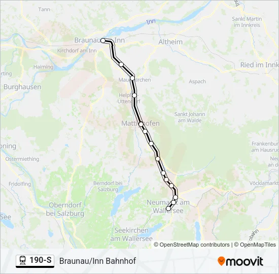 190-S Train Line Map