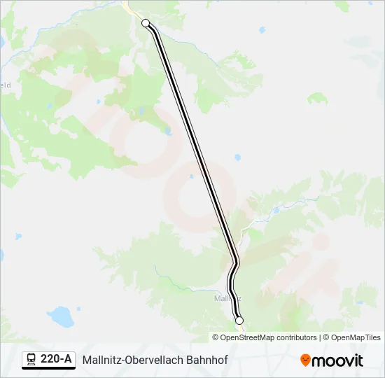 220-A Train Line Map