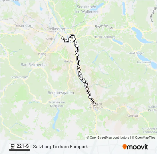 221-S Train Line Map