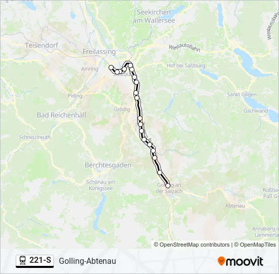 221-S Train Line Map