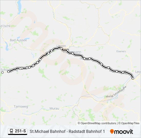 251-S train Line Map