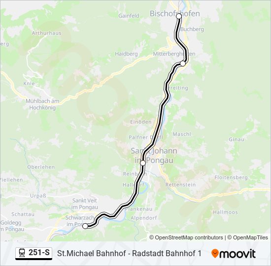 251-S train Line Map