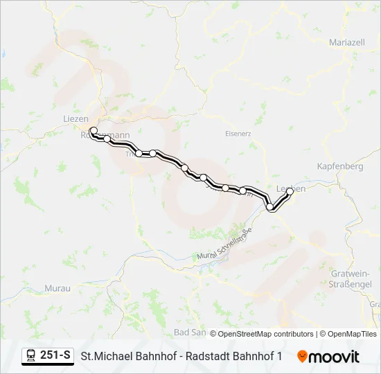 251-S Train Line Map