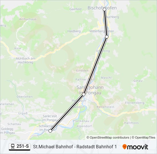 Bahnlinie 251-S Karte