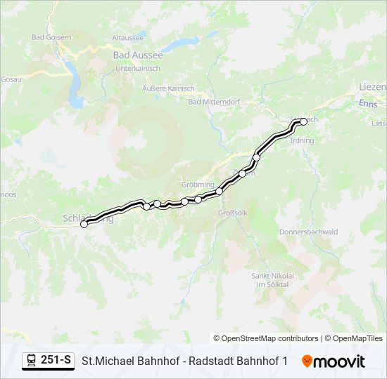 Bahnlinie 251-S Karte