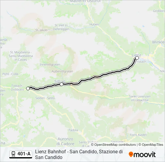 401-A Train Line Map
