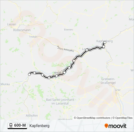 600-M Train Line Map