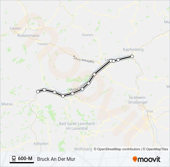 600-M train Line Map