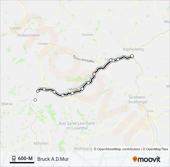 600-M Train Line Map