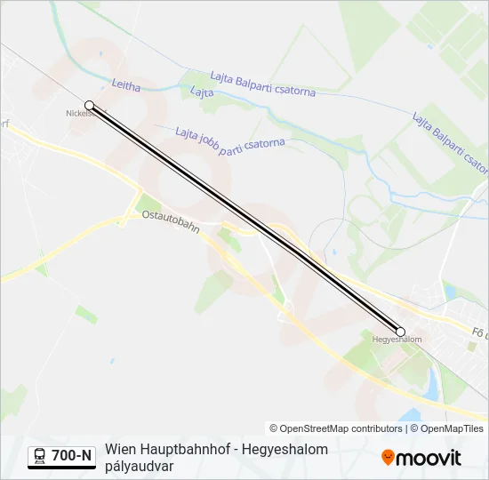 700-N Train Line Map