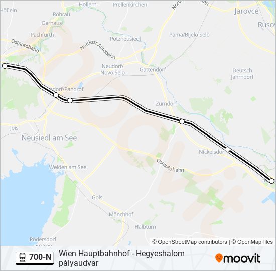 700-N train Line Map