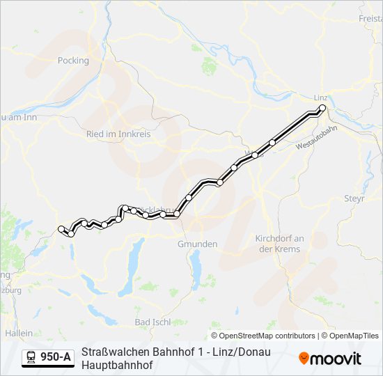 Bahnlinie 950-A Karte
