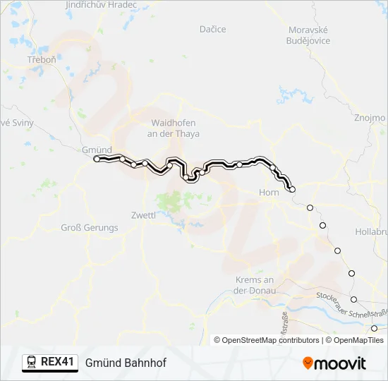 REX41 Train Line Map