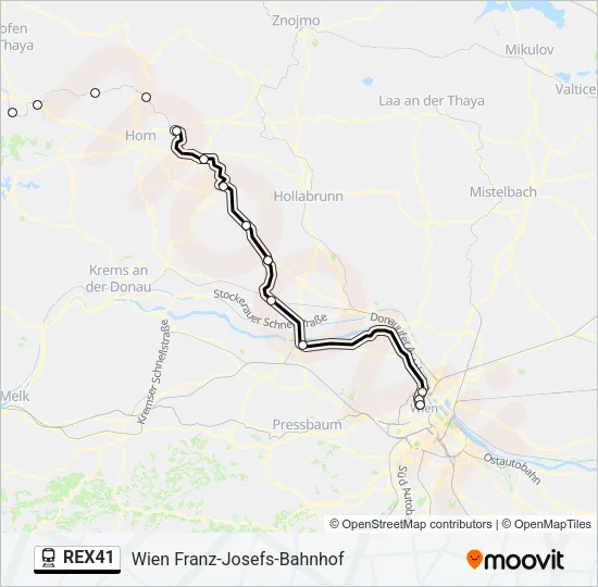 REX41 Train Line Map