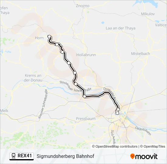 REX41 Train Line Map
