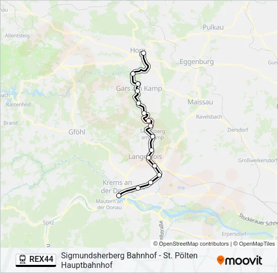 REX44 Train Line Map