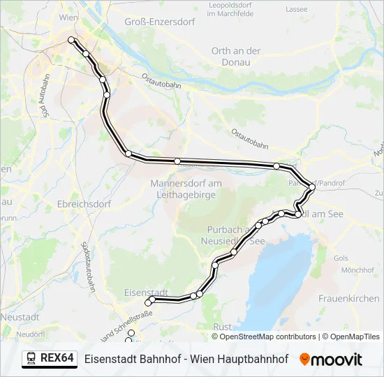 REX64 Train Line Map