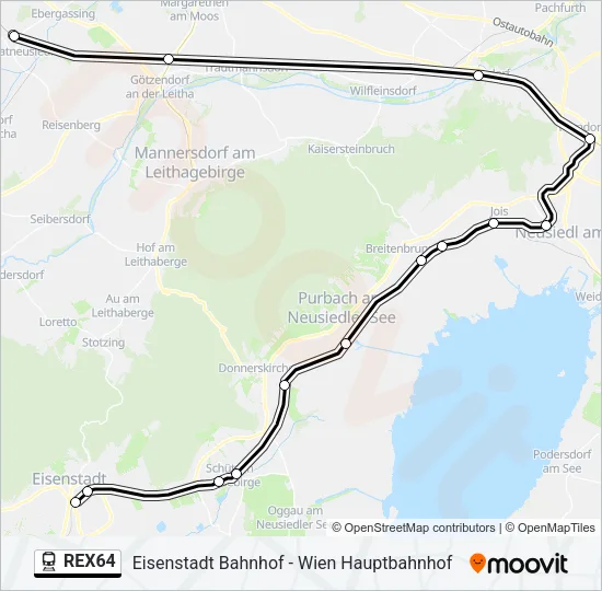 REX64 Train Line Map