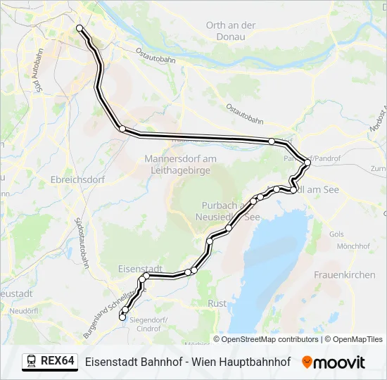 REX64 Train Line Map