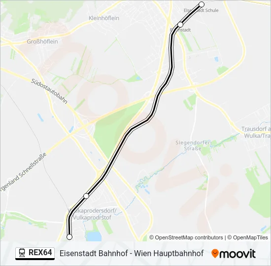REX64 Train Line Map