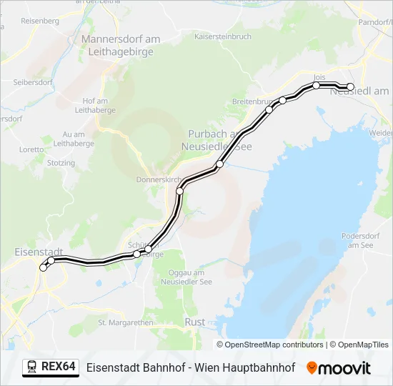 REX64 Train Line Map