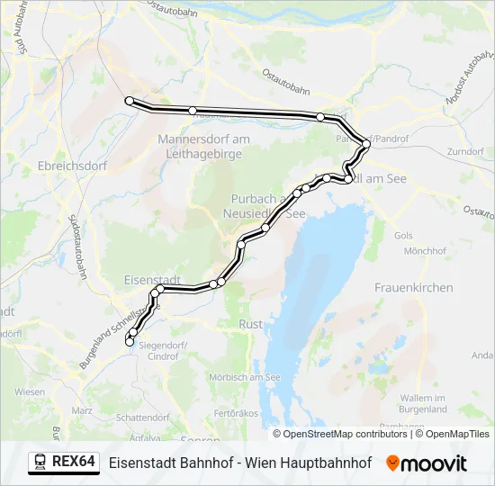 REX64 Train Line Map