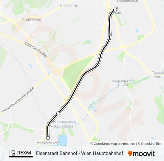 REX64 Train Line Map