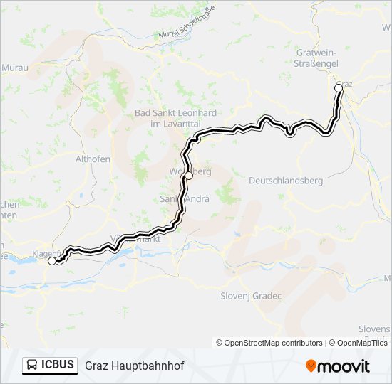 Buslinie ICBUS Karte