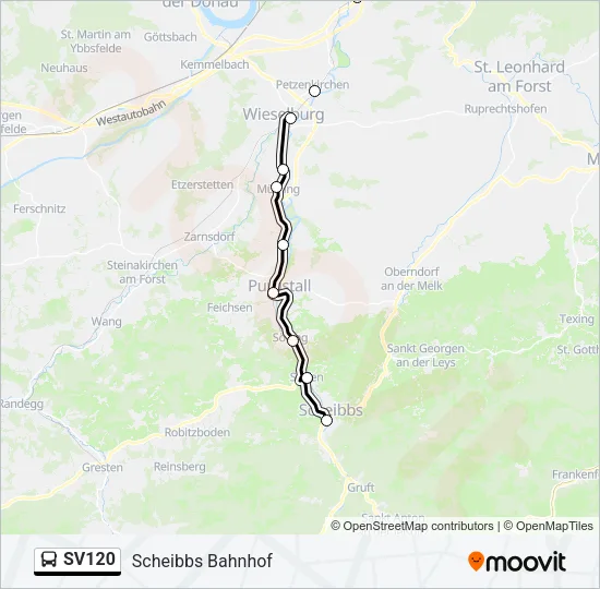 SV120 Bus Line Map