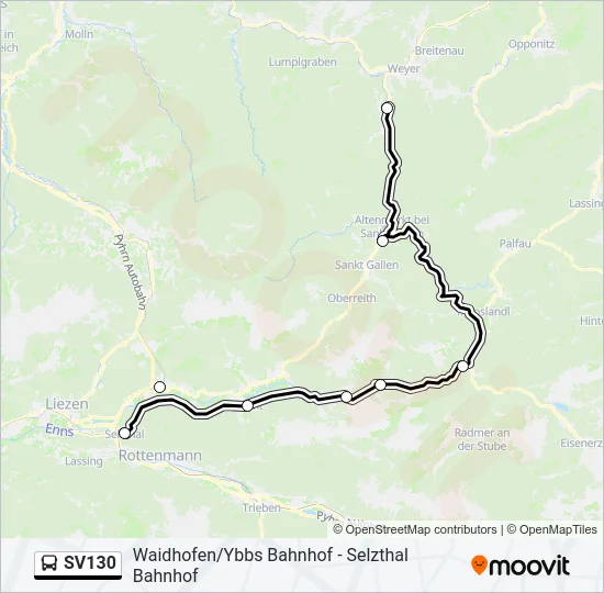 SV130 Bus Line Map