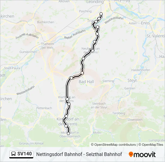 SV140 Bus Line Map