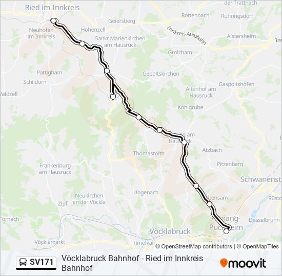 SV171 bus Line Map