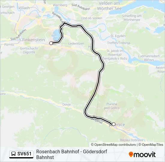 SV651 Bus Line Map