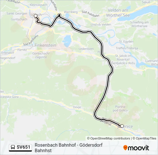 SV651 Bus Line Map