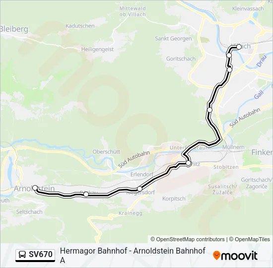 SV670 Bus Line Map