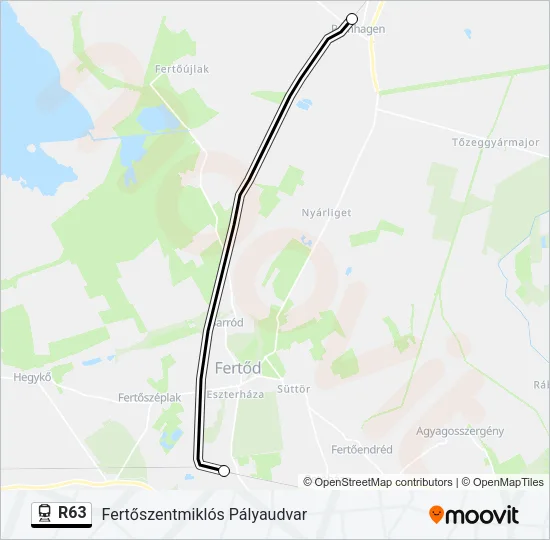 R63 Train Line Map