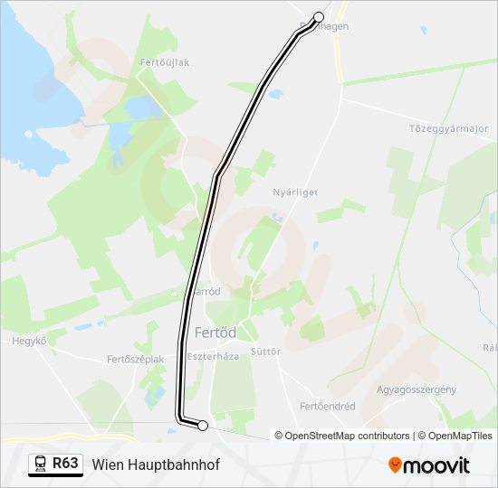 Bahnlinie R63 Karte