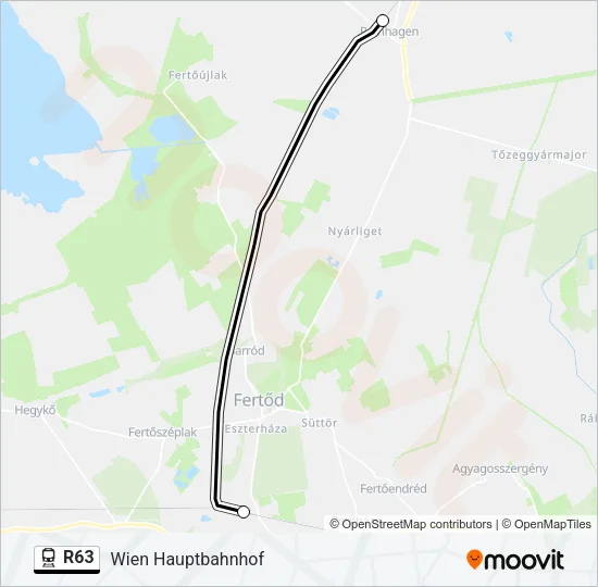 R63 Train Line Map