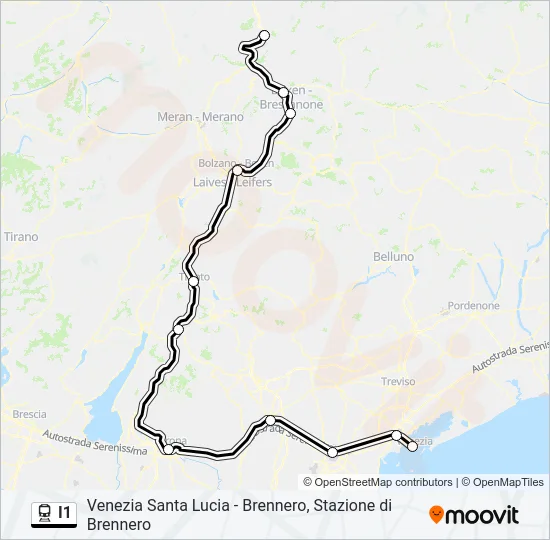 I1 Train Line Map