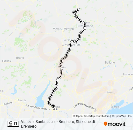 I1 Train Line Map
