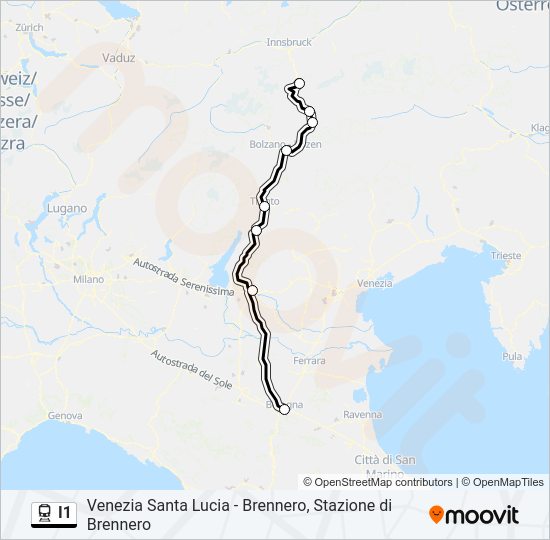 I1 Train Line Map