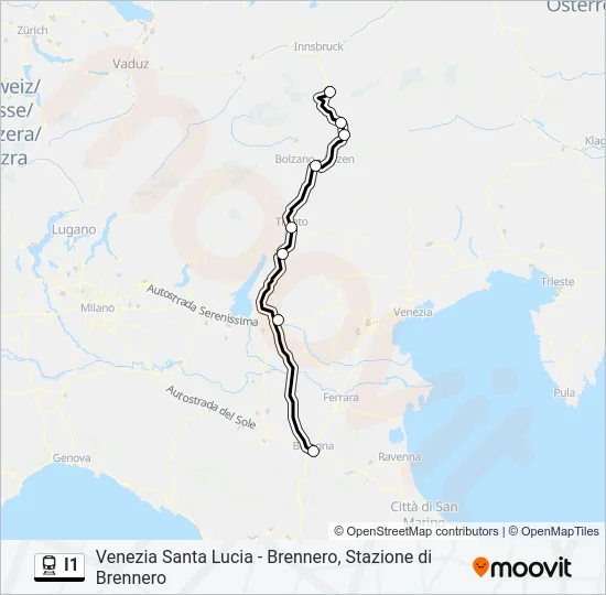 I1 Train Line Map