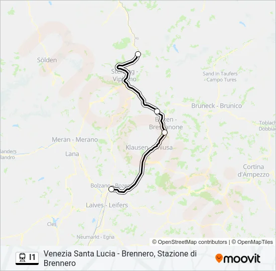 I1 Train Line Map