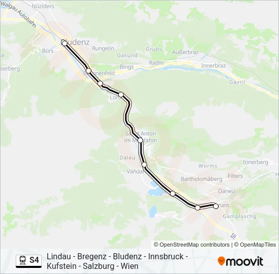 S4 Train Line Map