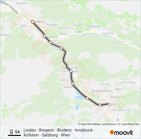 S4 Train Line Map